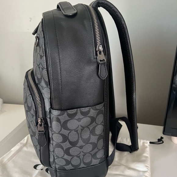 Coach Signature Black and Gray Backpack - Picture 10 of 11